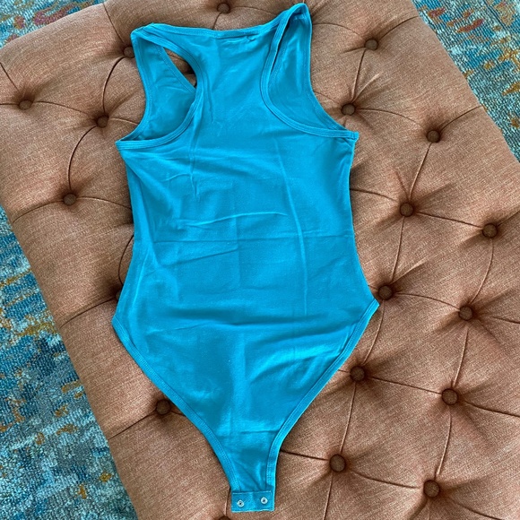 NWOT Zenana Racerback Teal Bodysuit Sz M - Picture 2 of 5